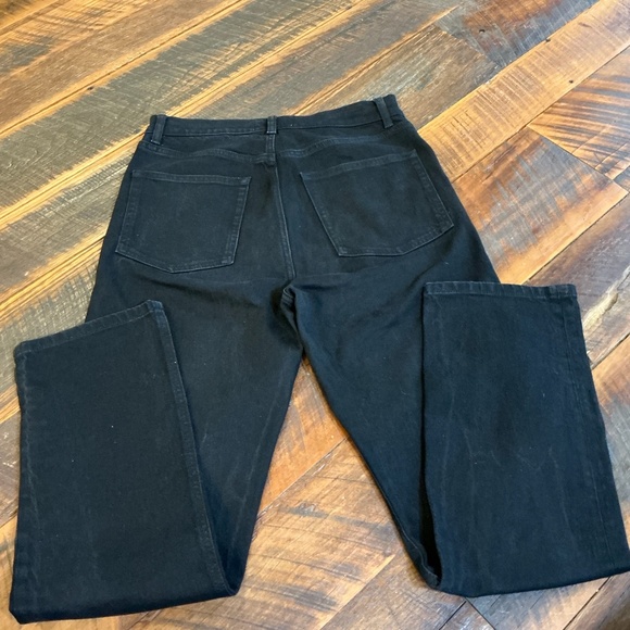 Reformation Cynthia High-Rise Straight Cropped Black Jeans Size 29 - Picture 4 of 9